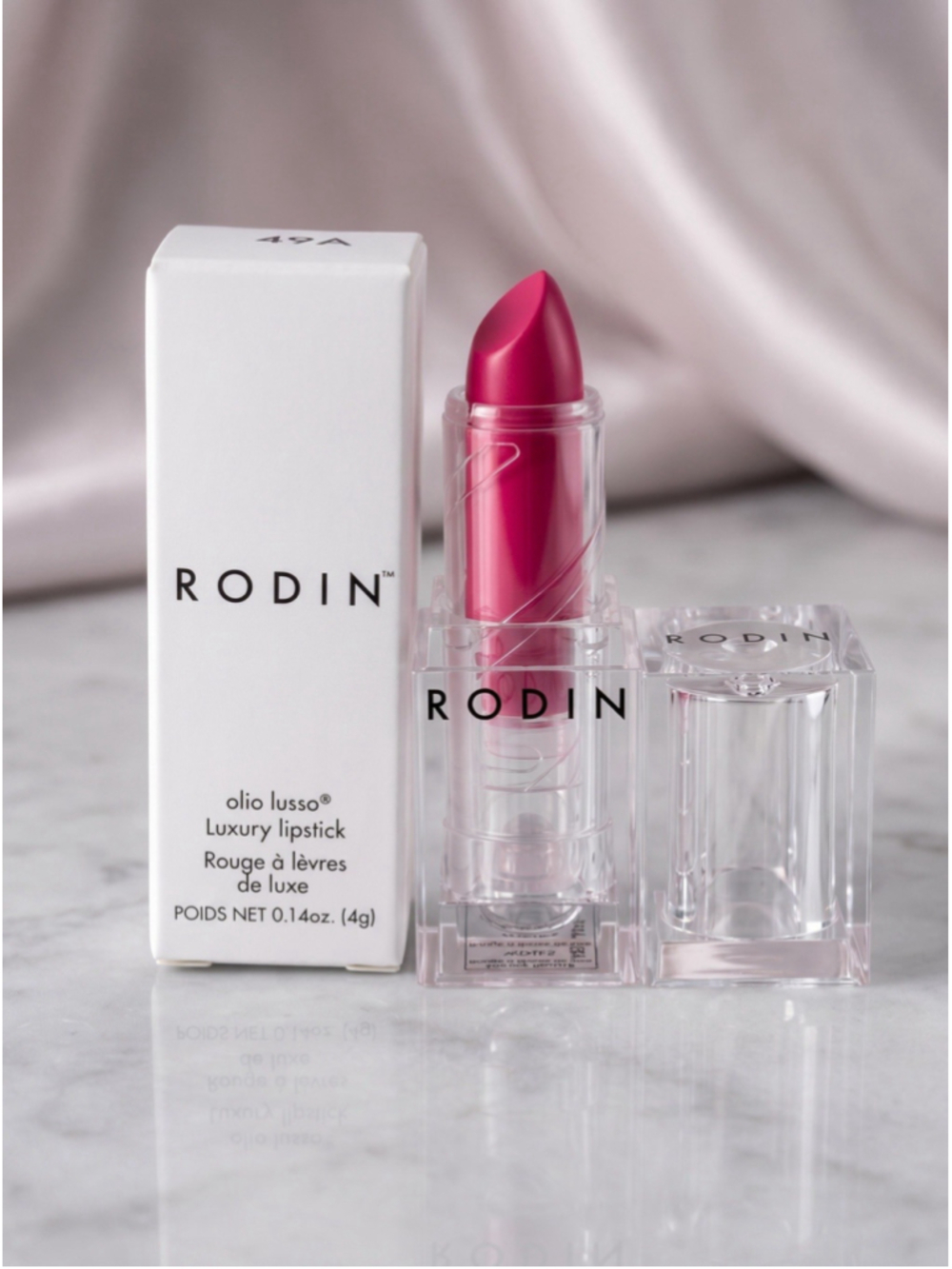 RODIN Olio Lusso Luxury Lipstick Winks 4g New in Box Bright Pink